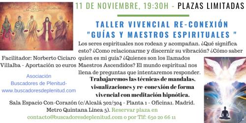 Taller Vivencial: Re-Conexin "Guas y Maestros Espirituales"