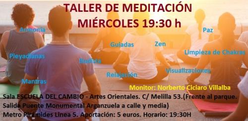 Mircoles 28 de febrero:"Taller de Meditacin"