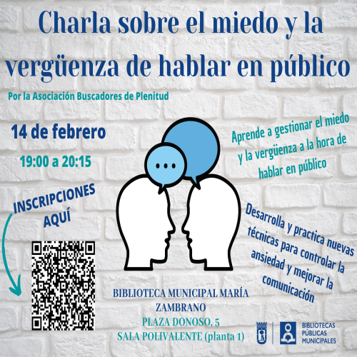 Charla: "El Miedo y la Vergüenza de Hablar en Público" #bibliotecandomadrid (Bibl. María Zambrano) Charla: "El Miedo y la Vergüenza de Hablar en Público" #bibliotecandomadrid (Bibl. María Zambrano)