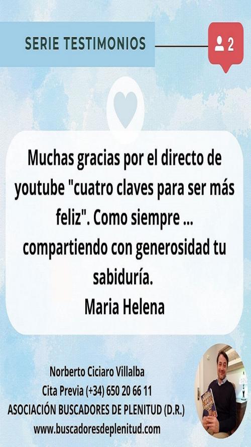 Testimonio de Maria Helena Testimonio de Maria Helena