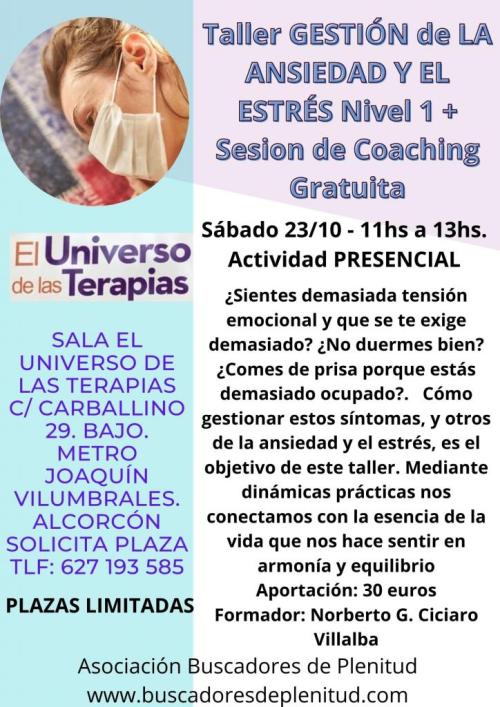 Solicita tu plaza para nuestro Taller Presencial con una sesión gratis de Coaching Ontológico. Solicita tu plaza para nuestro Taller Presencial con una sesión gratis de Coaching Ontológico.