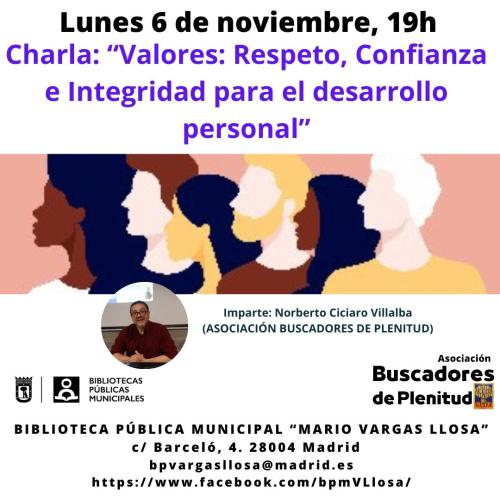 Charla #bibliotecandomadrid 6 de noviembre Charla #bibliotecandomadrid 6 de noviembre