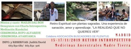 Retiro Introspectivo Medicinas Ancestrales - Madrid