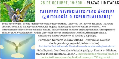 Talleres Vivenciales: "LOS ÁNGELES (¿Mitología o Espiritualidad?)" Talleres Vivenciales: "LOS ÁNGELES (¿Mitología o Espiritualidad?)"