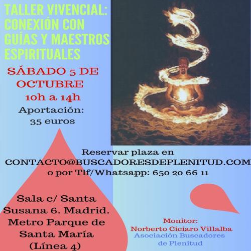 Taller Vivencial: Conexión con Guías y Maestros Espirituales Taller Vivencial: Conexión con Guías y Maestros Espirituales
