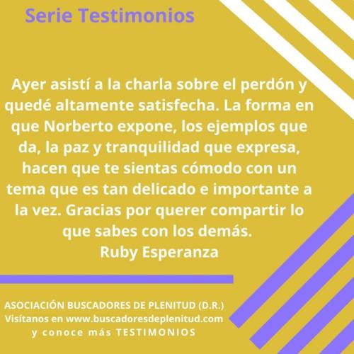 Rubi Esperanza nos cuenta su experiencia... Rubi Esperanza nos cuenta su experiencia...