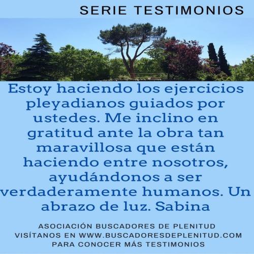 Sabina nos cuenta su experiencia... Sabina nos cuenta su experiencia...