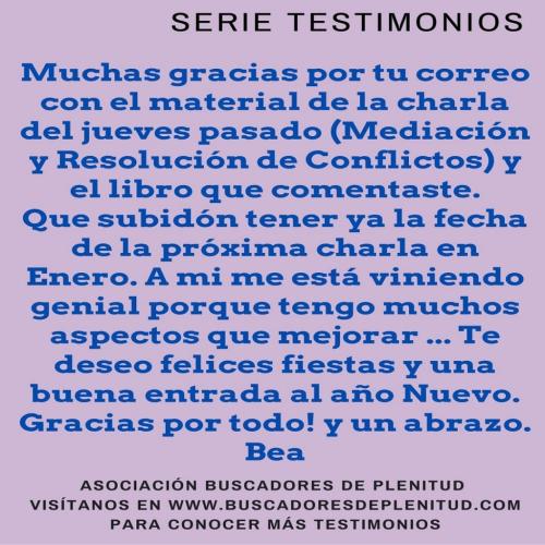 Bea nos cuenta su experiencia... Bea nos cuenta su experiencia...