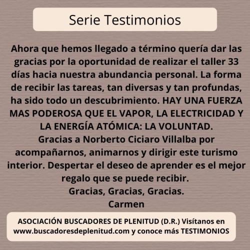 Serie Testimonios - Carmen Serie Testimonios - Carmen