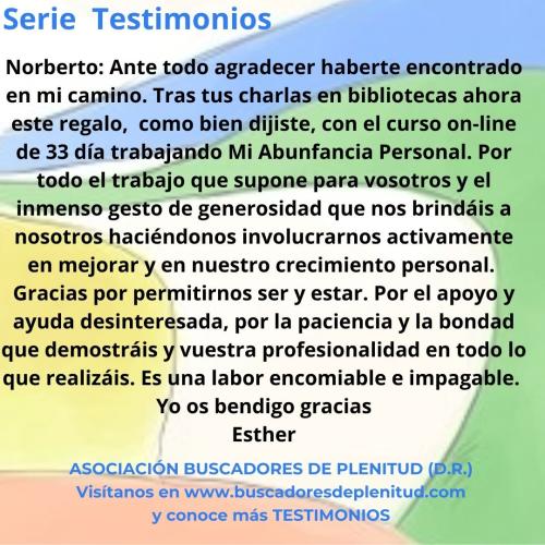 Serie Testimonios - Esther Serie Testimonios - Esther