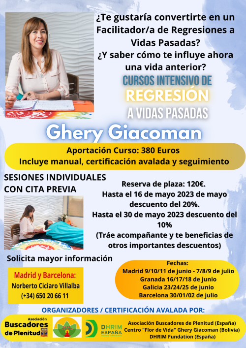 Regresiones a Vidas Anteriores en España (Madrid, Barcelona, Galicia y Granada) Regresiones a Vidas Anteriores en España (Madrid, Barcelona, Galicia y Granada)