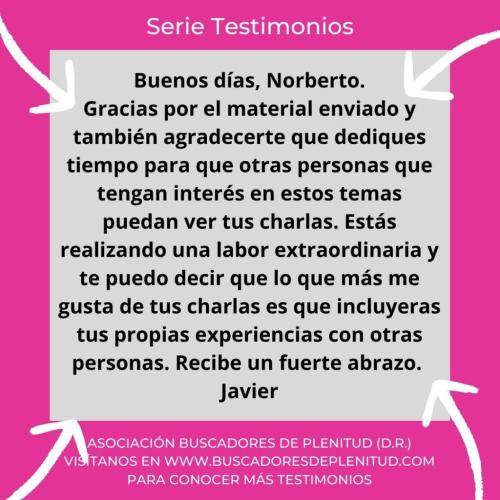 NUESTROS CLIENTES DAN TESTIMONIO - Javier NUESTROS CLIENTES DAN TESTIMONIO - Javier