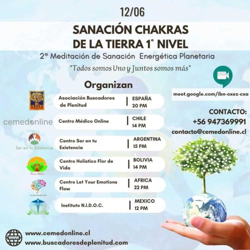 "SANACIÓN CHAKRAS DE LA TIERRA 1° NIVEL" 2° Meditación de Sanación Energética Planetaria "SANACIÓN CHAKRAS DE LA TIERRA 1° NIVEL" 2° Meditación de Sanación Energética Planetaria